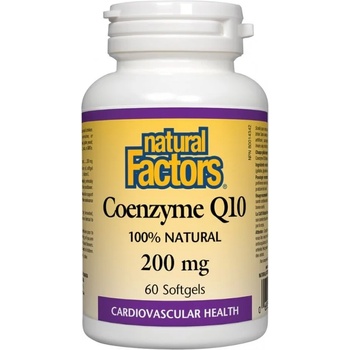 Natural Factors Coenzyme Q10, 200 mg, 60 софтгел капсули, Natural Factors (20722 NF)