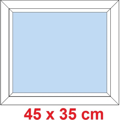 Soft Plastové okno 450 x 350 mm, FIX Winchester, levé