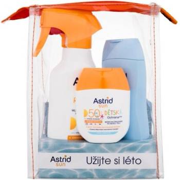 Astrid Sun подаръчен комплект: слънцезащитен спрей Sun Family SPF30 270 ml + детски слънцезащитен лосион Sun Kids SPF50 50 ml + хидратиращ лосион за след слънце Sun After Sun Lotion 200 ml