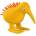 KIWI WALKER Играчка за кучета Kiwi Walker WHISTLE оранжева 8, 5 см