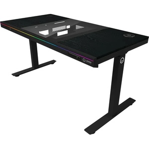 LORGAR Електрическо регулируемо геймърско бюро Lorgar DE90W, RGB, Dual-motor, 140.5 х 68 см, Черно (LRG-DE90W)