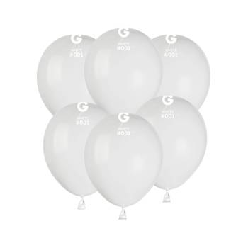 Gemar хромиран балон - Бял 13 см 100 бр