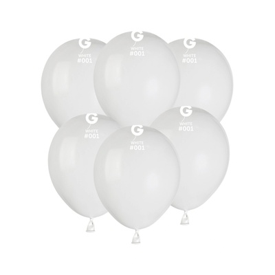 Gemar хромиран балон - Бял 13 см 100 бр