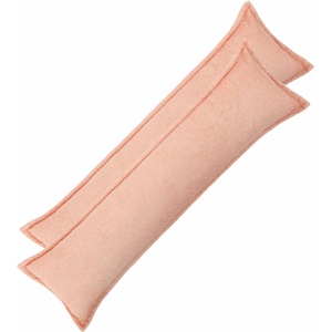 vidaXL Калъфка за възглавница 2 бр. HOUTEN Розово 40 x 145 см Букле (917231)