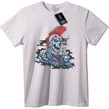 NOONEBRAND Тениска Панк Череп Мош - 7XL, White