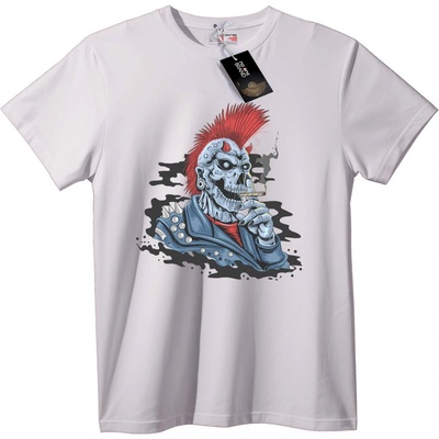 NOONEBRAND Тениска Панк Череп Мош - 7XL, White
