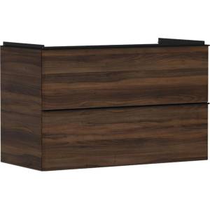 Hansgrohe Xelu Q - Шкафче за умивалник, 63x98x50 см, 2 чекмеджета, тъмен орех/матово черно 54034670 (54034670)