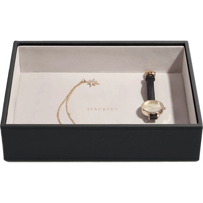 Stackers Ковчеже за бижута Stackers отварящо се cлassic кадифеночерено (75464)