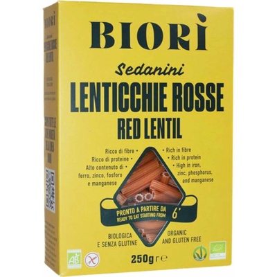 Biori bezlepkové cestoviny Sedanini so šošovicou 250 g