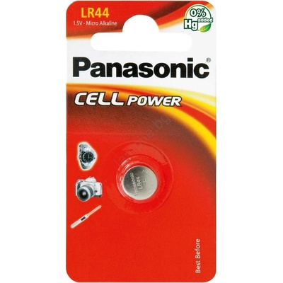 Panasonic - 1 бр. Алкална плоска батерия LR44 1, 5V 120 mAh (FT1036)