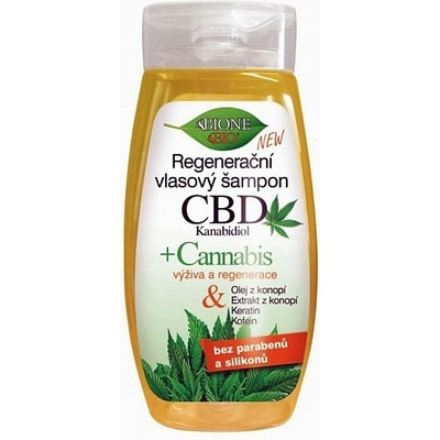 Bione Cosmetics Regenerační vyživující šampon s CBD Cannabidiolem 260 ml