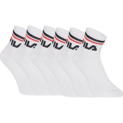 Fila ponožky Quarter Socks 6-pack white