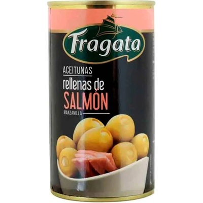 Fragata Zelené olivy manzanilla bez pecky s lososovou náplní 300 g