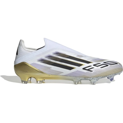 Adidas Футболни бутонки Adidas F50 Elite Laceless Adults Firm Ground Football Boots - White/Blk/Gold