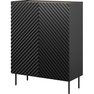 Knihovna 2D2SZ ONDA 98x45x127 černá