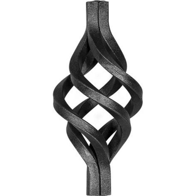 PSG Ozdobný košík pre kovaný plot, bránu, zábradlie a mreže 12.082, pr. 16x16 mm, 145 x 65 mm