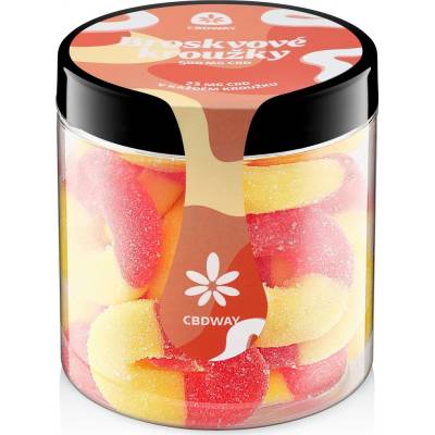 CBD WAY Kyselé želé kroužky s příchutí broskve 500 mg 200 g