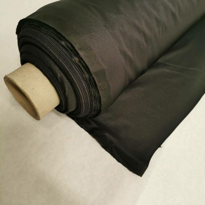 Úplet elastický micro (105 g/m2), černý lesklý