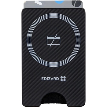 Edizard Edizard- Портмоне с магнитен държач - 3 слота за карти - Черна KP36788 (36788)