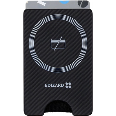 Edizard Edizard- Портмоне с магнитен държач - 3 слота за карти - Черна KP36788 (36788)