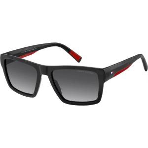 Tommy Hilfiger Слънчеви очила Tommy Hilfiger Men's Square Sunglasses - Black Red Слънчеви очила