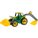 Lena 2080 Traktor se lžící a bagrem zeleno žlutý 107 cm