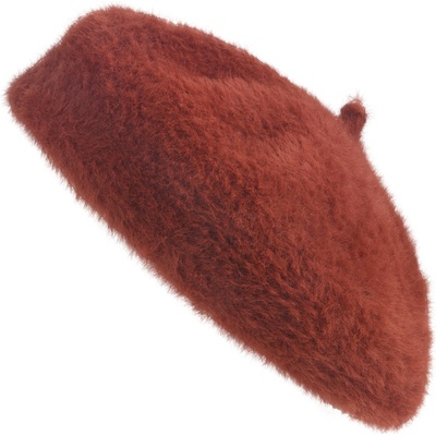 Hnědý chlupatý dětský baret