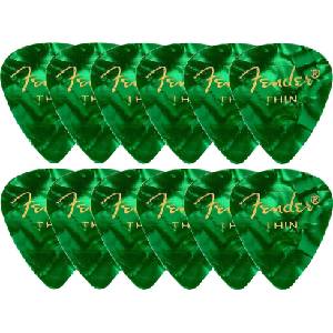 Fender 351 Shape Premium 12 Green Moto Перце за китара (<![CDATA[1980351771]]>)