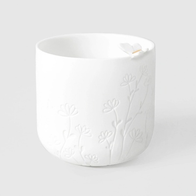 räder Porcelánový svícen na čajovou svíčku Butterfly on top, bílá barva, porcelán