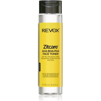 Revox Zitcare AHA BHA PHA Active Face Toner нежно почистващ тоник 250ml