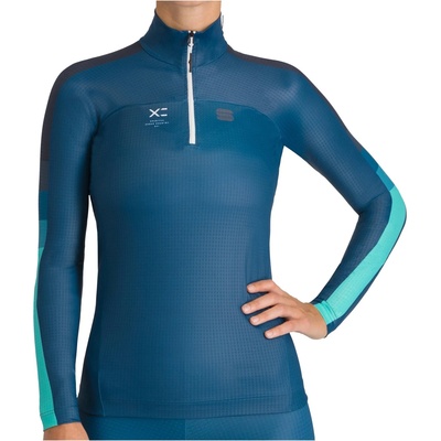 Sportful Дамско яке за ски бягане Sportful Women's Apex Jersey Cross-country ski jacket - Teal Blue / Green - размер XL (103-2647-0215)