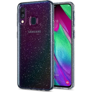 Samsung Силиконов блестящ гръб Lily Crystal Glitter за Samsung A305 Galaxy A30, Черен прозрачен (6077)