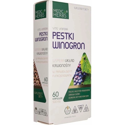 Medica Herbs Hroznové semienka 500 mg 60 kapsúl