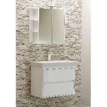 Banya M Комплект PVC мебели за баня "Муза", 80 см, цвят бял гланц (BMkomMU8001UN/MU8001N)