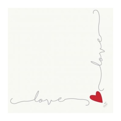 Dunisoft Ubrousek LOVE 40x40cm