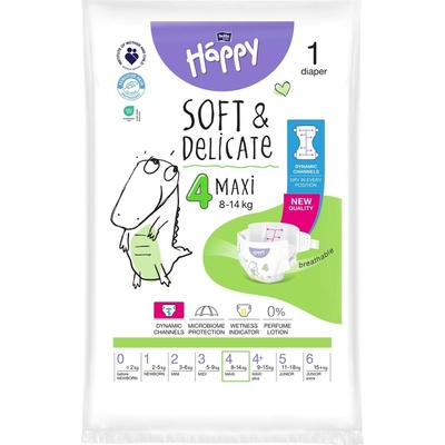 Bella Baby Happy Soft&Delicate Maxi 4 8-14 kg 1 ks