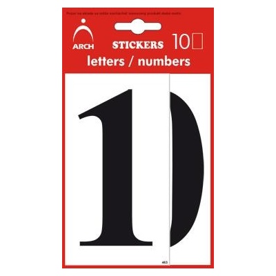 Samolepka čísla 10cm Maxi 10ks