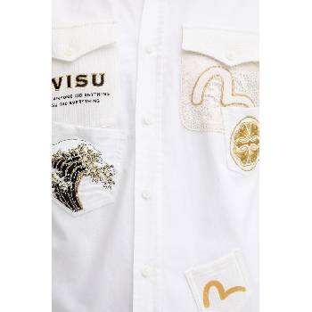 Evisu Памучна риза Evisu Evisu Logos & Wave Emb (2EAHTM4SL7040)