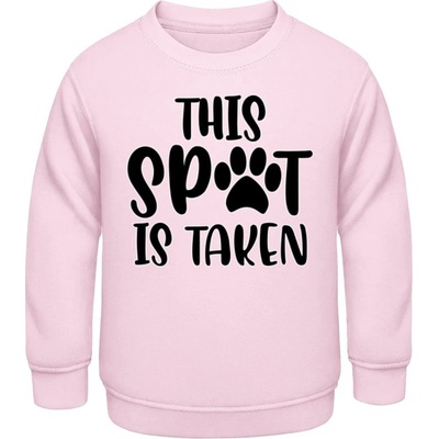 AWDis detská mikina Nápis This SPOT is Take Bábätkovská ružová
