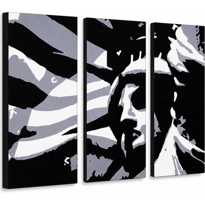 Ručne maľovaný POP Art obraz Socha Slobody - 120x80 cm