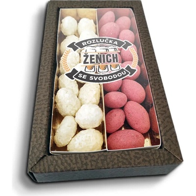 SABLIO Mandle v čokoládě Rozlučka se svobodou ženicha 2 x 80 g