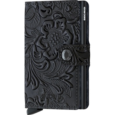 Secrid dámske kožené puzdro na karty Miniwallet Ornament Black