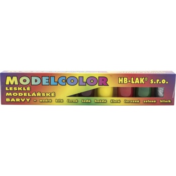 HB-Lak Modelcolor lesklé modelářské barvy sada 9× 20 g