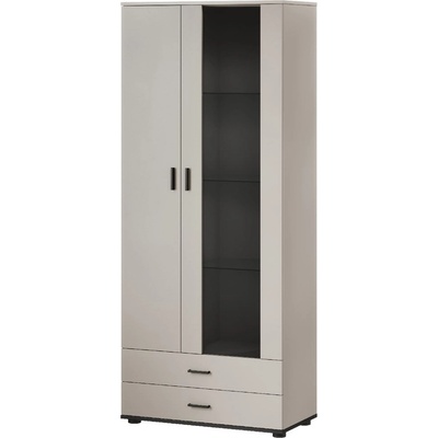 Cama meble Витрина Cama S6 SOHO 80x41x192 кашмир + черно (5903815011832)