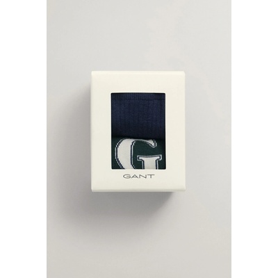 Gant ponožky G SOCKS 2-PACK GIFT BOX zelená
