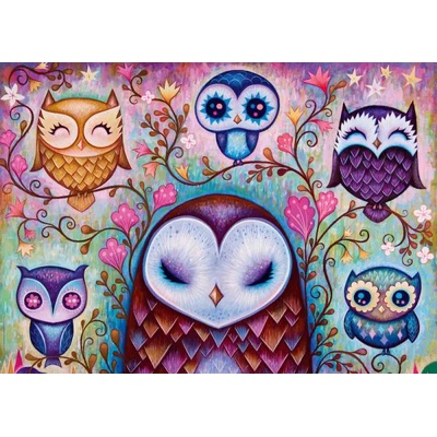 Heye - Puzzle Jeremiah Ketner: Large owls - 1 000 piese