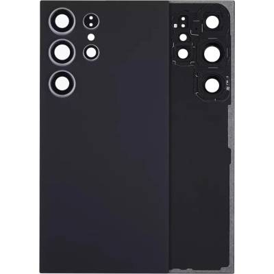 Zadní sklo s krytkou kamery Samsung Galaxy S24 Ultra 5G (bez loga) – Aftermarket Plus – černý titan SAM3725