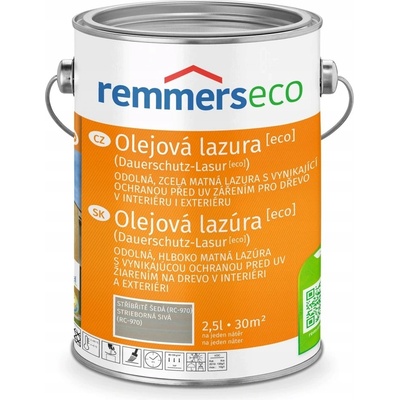 Impregnace na dřevo Remmers stříbrnošedá 2,50 l pro venkovní použití