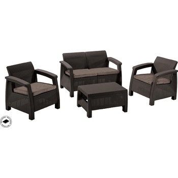 KETER Súprava záhradného nábytku Corfu set hnedá