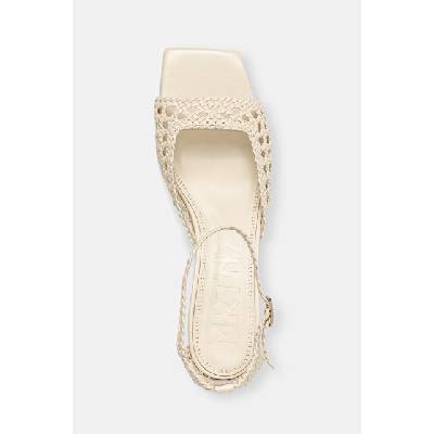 Souliers Martinez сандали с нисък ток от кожа VERONICA (VERONICA.WHITE)